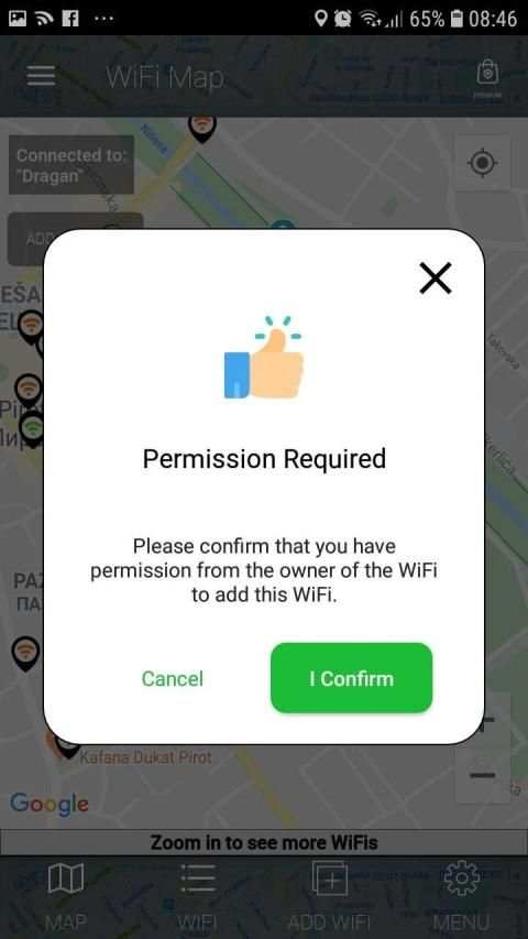 Shared WiFi Passwords on Map स्क्रीनशॉट 8