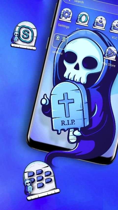 Skull RIP Theme Launcher Theme screenshot 1
