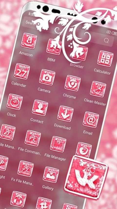 Soft Pink Launcher Themes screenshot 3