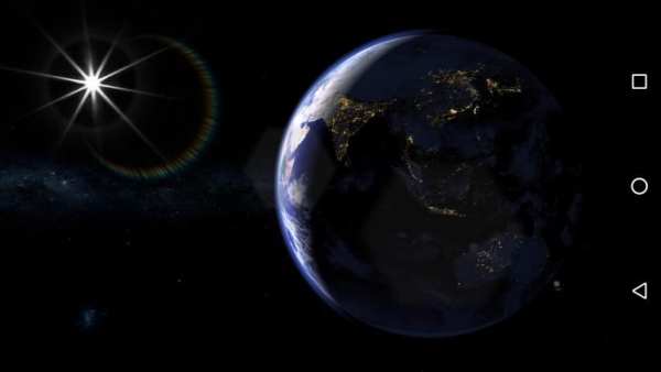 Earth Planet 3D Live Wallpaper स्क्रीनशॉट 2