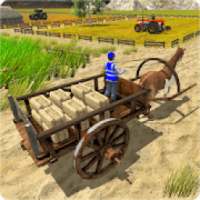 Farming Tractor Trolley 3D Cargo Cart Driving