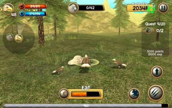 Wild Eagle Sim 3D स्क्रीनशॉट 2