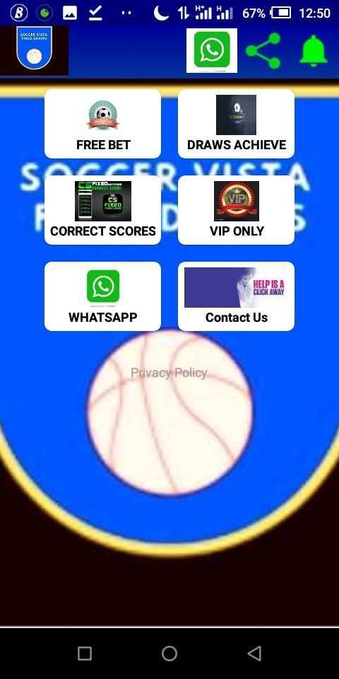 SOCCER VISTA FIXED DRAWS स्क्रीनशॉट 1