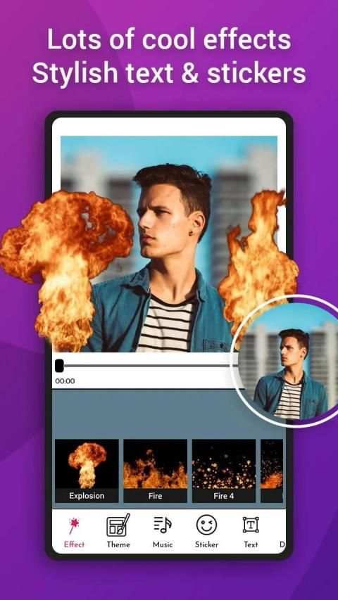 MBit Fire Effect Photo Editor Video Maker स्क्रीनशॉट 2