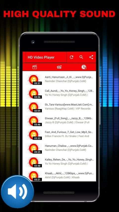HD Video Player All Format & Mp3 Music Player स्क्रीनशॉट 2