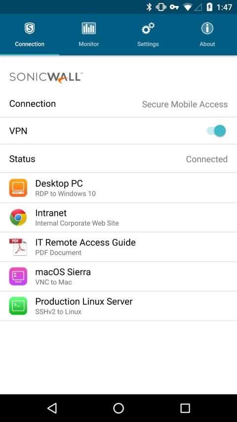 SonicWall Mobile Connect screenshot 7