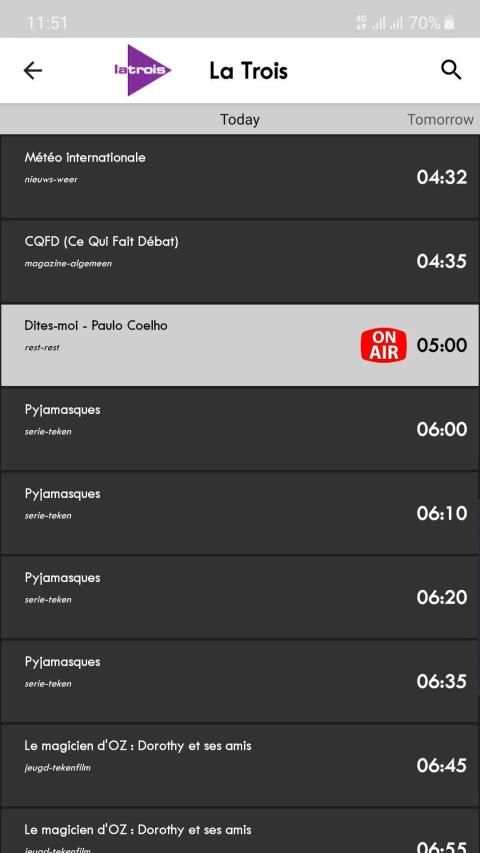 Belgium TV Schedules & Guide स्क्रीनशॉट 2