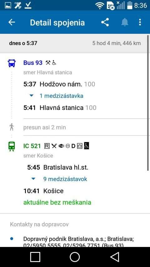 Cestovné poriadky CP screenshot 4