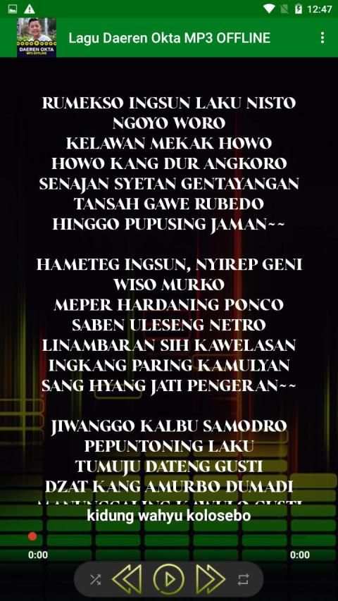 Lagu Daeren Okta MP3 OFFLINE screenshot 1