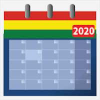 Calendario 2020 Bolivia con feriados