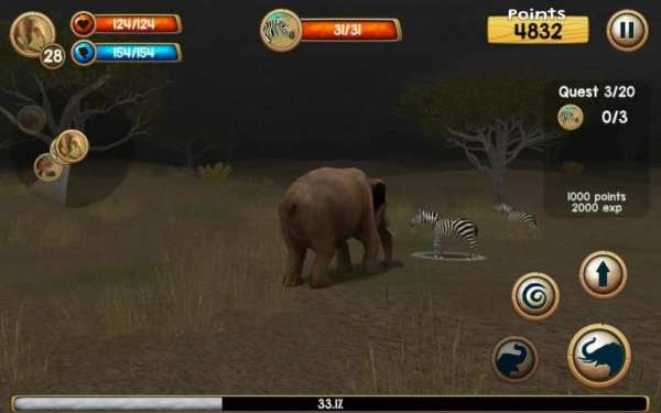 Wild Elephant Sim 3D स्क्रीनशॉट 2