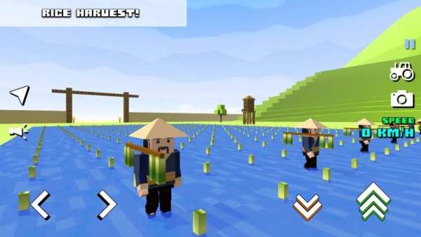 Blocky Farm Racing & Simulator - free driving game screenshot 3