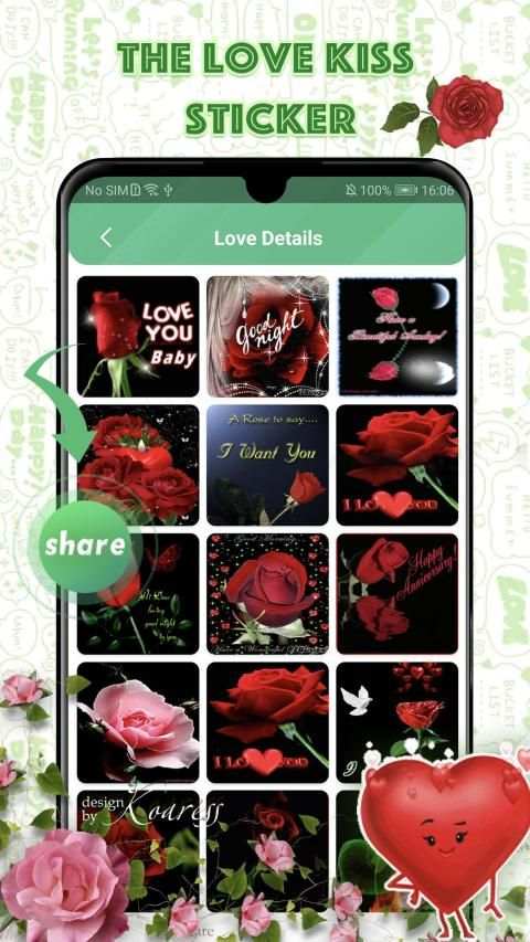 The Love Kiss Sticker screenshot 1