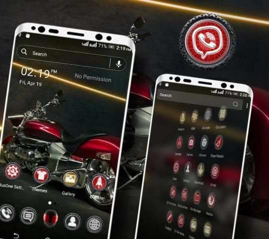 Red Bike Launcher Theme स्क्रीनशॉट 4