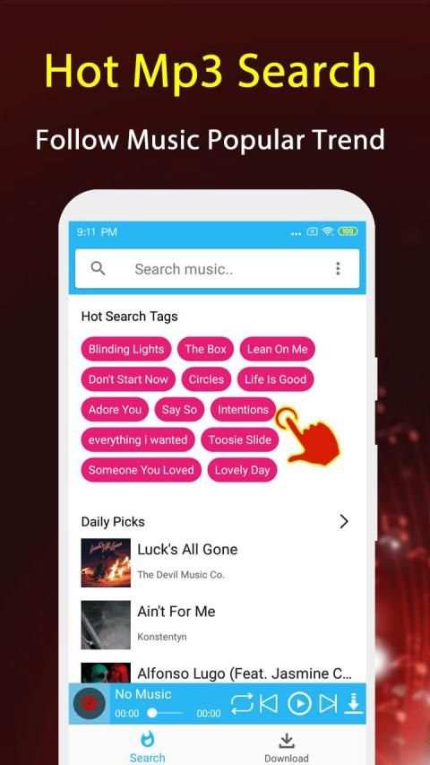 Mp3 Download - Free Music Downloader स्क्रीनशॉट 1