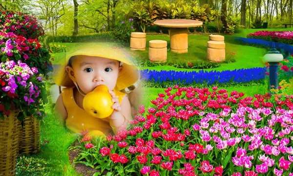 Beautiful Photo Frame Garden Photo Frame app स्क्रीनशॉट 1