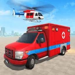 Ambulance Driver City Rescue Helicopter Simulator