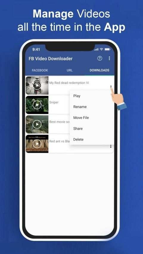 FB Video Downloader HD - Facebook Video Saver स्क्रीनशॉट 5