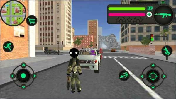 Amazing Army Stickman Rope hero Crime City Gangter स्क्रीनशॉट 3