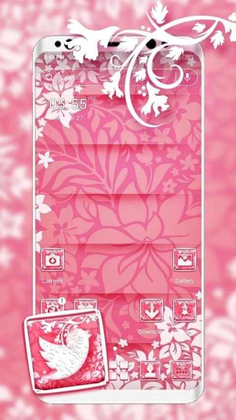 Soft Pink Launcher Themes screenshot 4