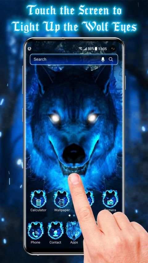 3D Ice Wolf Live Wallpaper screenshot 5