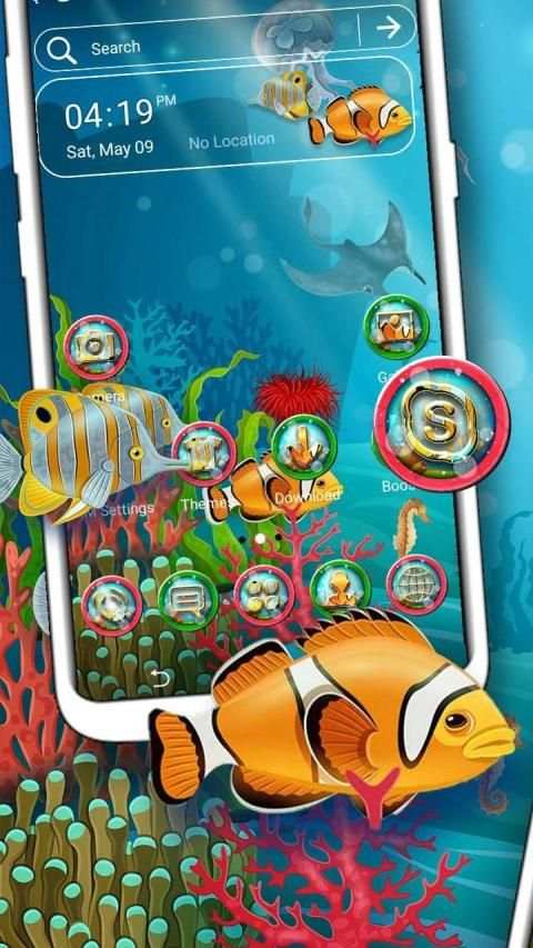 Under Water Life Launcher Theme स्क्रीनशॉट 5
