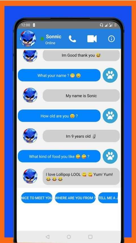 Call from Sonnic * Chat + video call (Simulation) screenshot 3