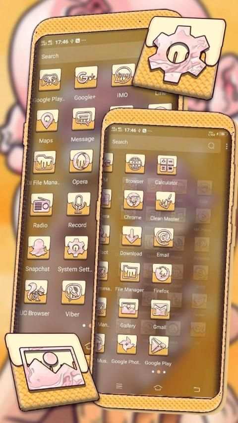 Ice Cream Cone Launcher Theme screenshot 1