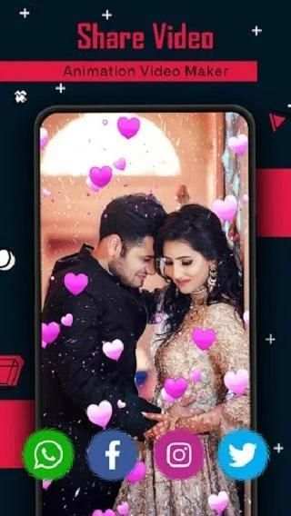 Heart Photo Effect Video Maker With Music स्क्रीनशॉट 1