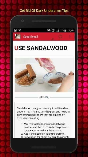 Get Rid Of Dark Underarms Naturally Tips screenshot 3