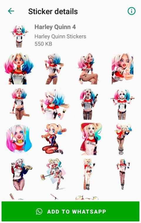 Harley Quinn Stickers for WhatsApp - WAStickerApps screenshot 6