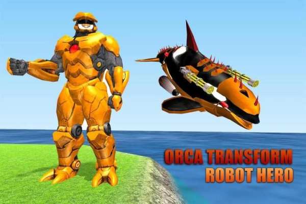 Robot Whale Attack: Orca Whale Transform Robot स्क्रीनशॉट 6