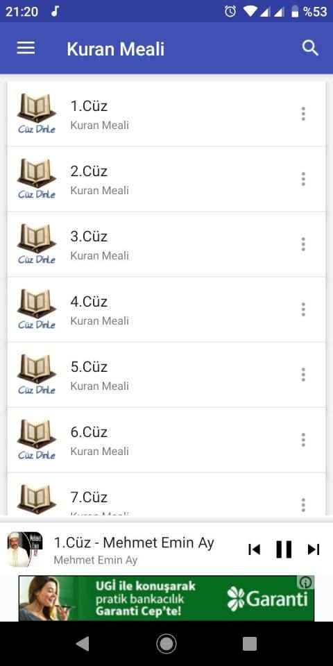 Kuranı Kerim Cüz Dinle - Kuran Meali Hatim Dinle screenshot 2