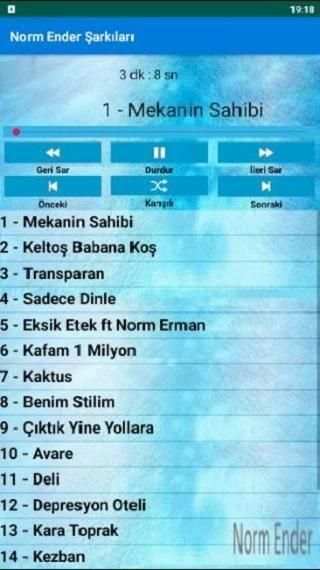 Norm Ender Şarkıları 2020 (internetsiz) screenshot 1