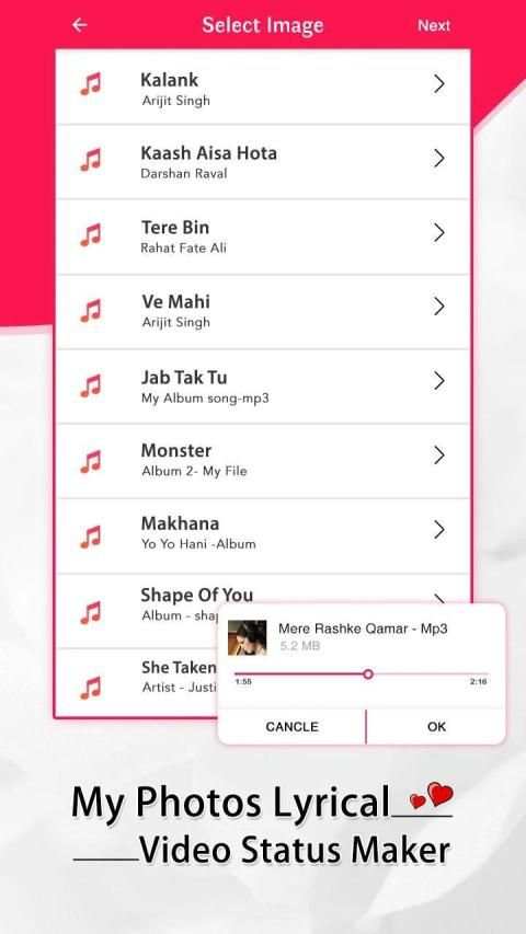 Photo Lyrical Video Status Maker स्क्रीनशॉट 4