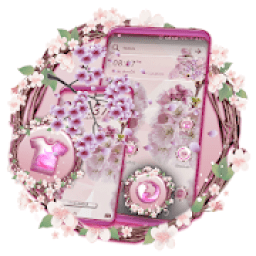 Pink Cherry Blossom Launcher Theme आइकन