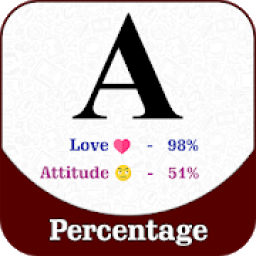 Name Percentage Count : Love, Attitude Percentage आइकन
