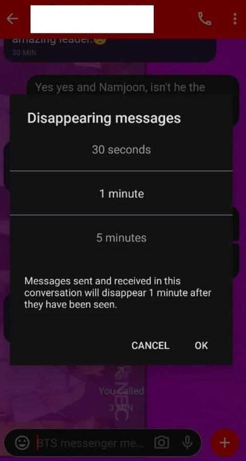 BTS messenger screenshot 1
