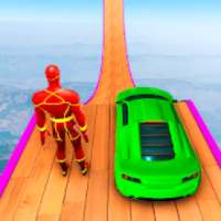 Super Robot Speed Hero Ramp Car Racing Stunts