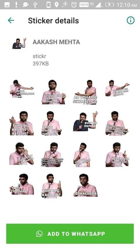 STICKR: All in one Hindi WhatsApp stickers screenshot 2