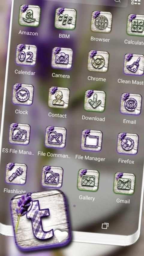 Lavender Heart Launcher Theme screenshot 4