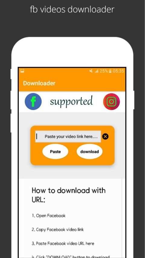 Video Downloader for Facebook and Instagram स्क्रीनशॉट 2