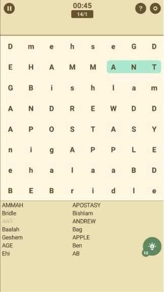 Biblical word search स्क्रीनशॉट 2