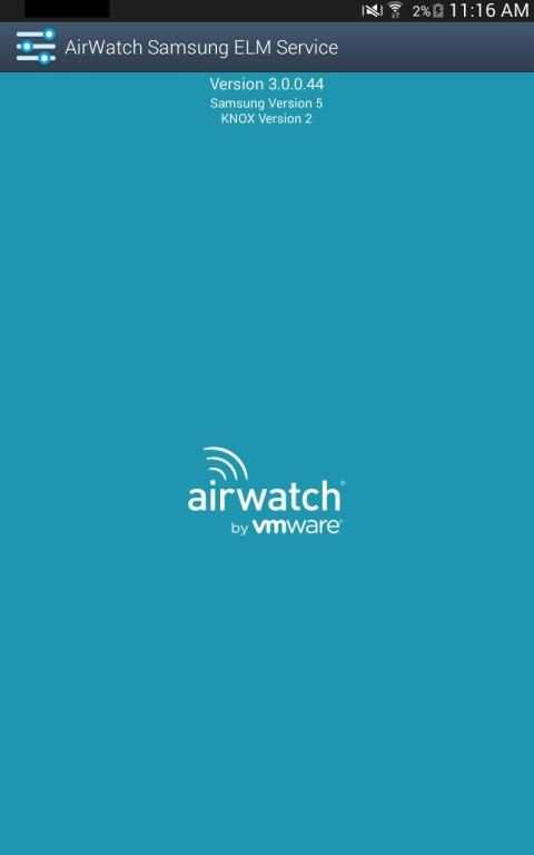 AirWatch Samsung ELM Service screenshot 1