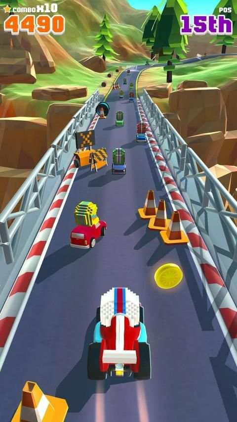 Blocky Racer - Endless Racing screenshot 4