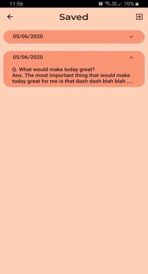 Journal screenshot 1