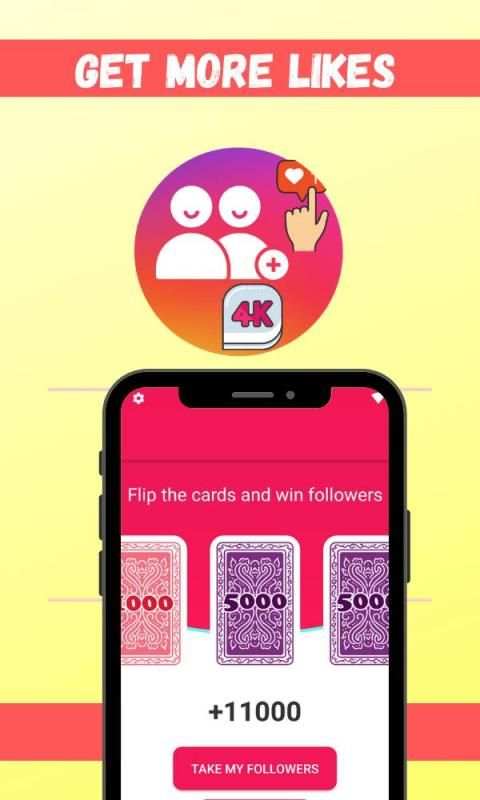 4K Followers -- followers& Likes for Instagram स्क्रीनशॉट 3