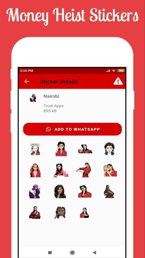 Money Heist Stickers for WhatsApp (WAStickerApps) स्क्रीनशॉट 5