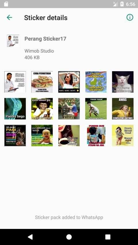 1000+ Perang Sticker Meme Lucu WAStickerApps screenshot 5