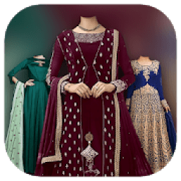 Women Anarkali Suit Photo Editor आइकन